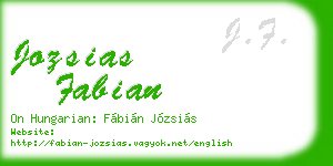 jozsias fabian business card